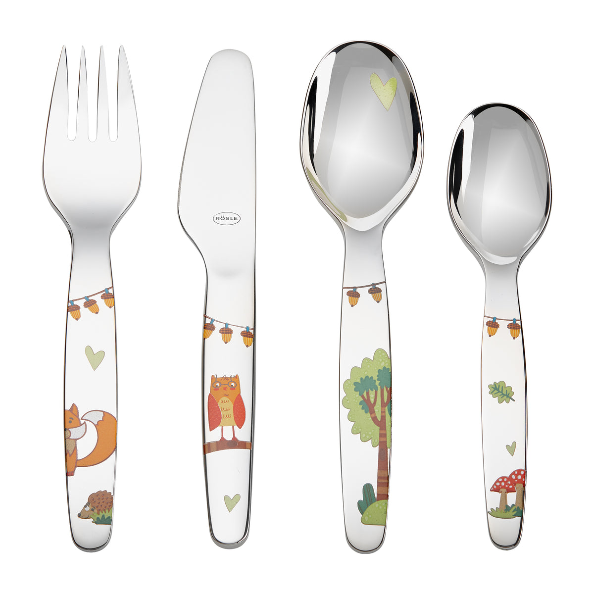 Child´s Cutlery Set 4pcs. "Forest Friends"