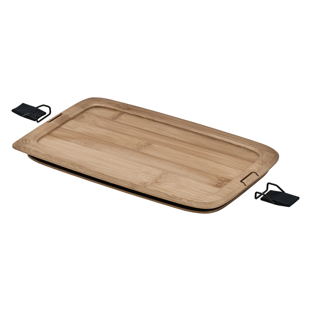Snack Lid FLEXX 2GO 1,0 L rectangular Bamboo with Clips