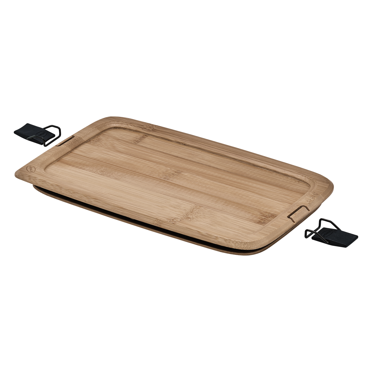 Snack Lid FLEXX 2GO 1,0 L rectangular Bamboo with Clips