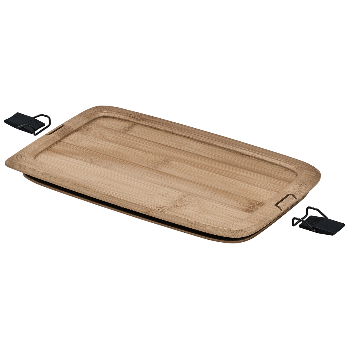 Snack Lid FLEXX 2GO 1,5 L rectangular Bamboo w. Clips