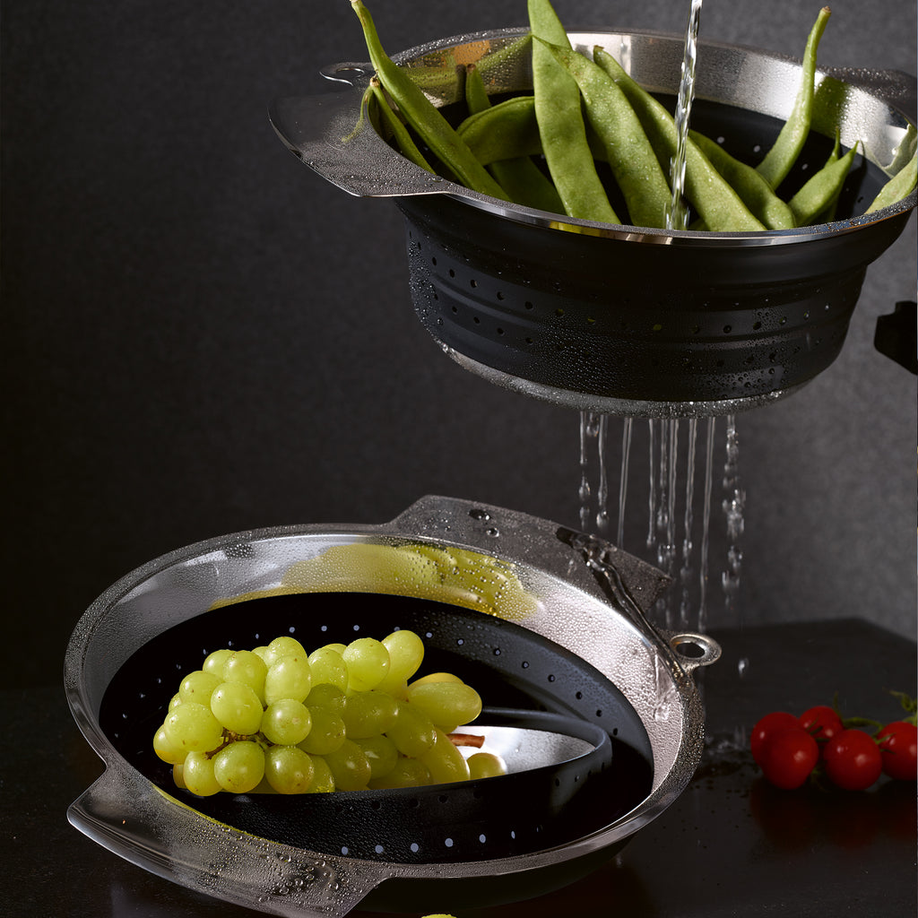 Foldable Colander black Ø 24 cm|9.5 in.