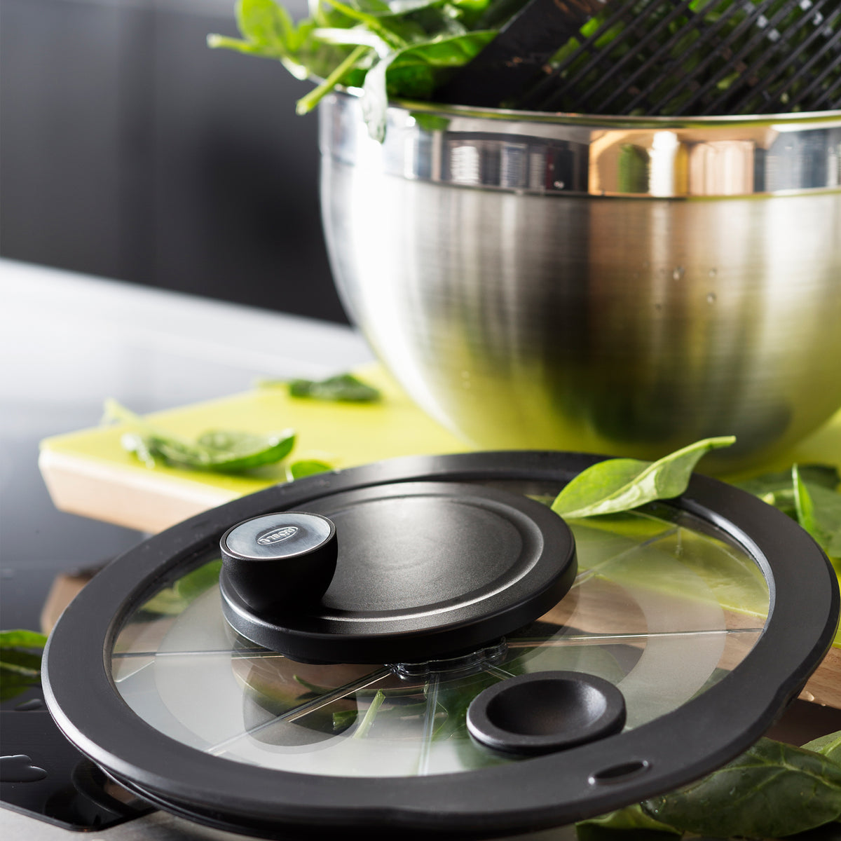 Salad Spinner with glass lid Ø 24 cm|9.5 in.