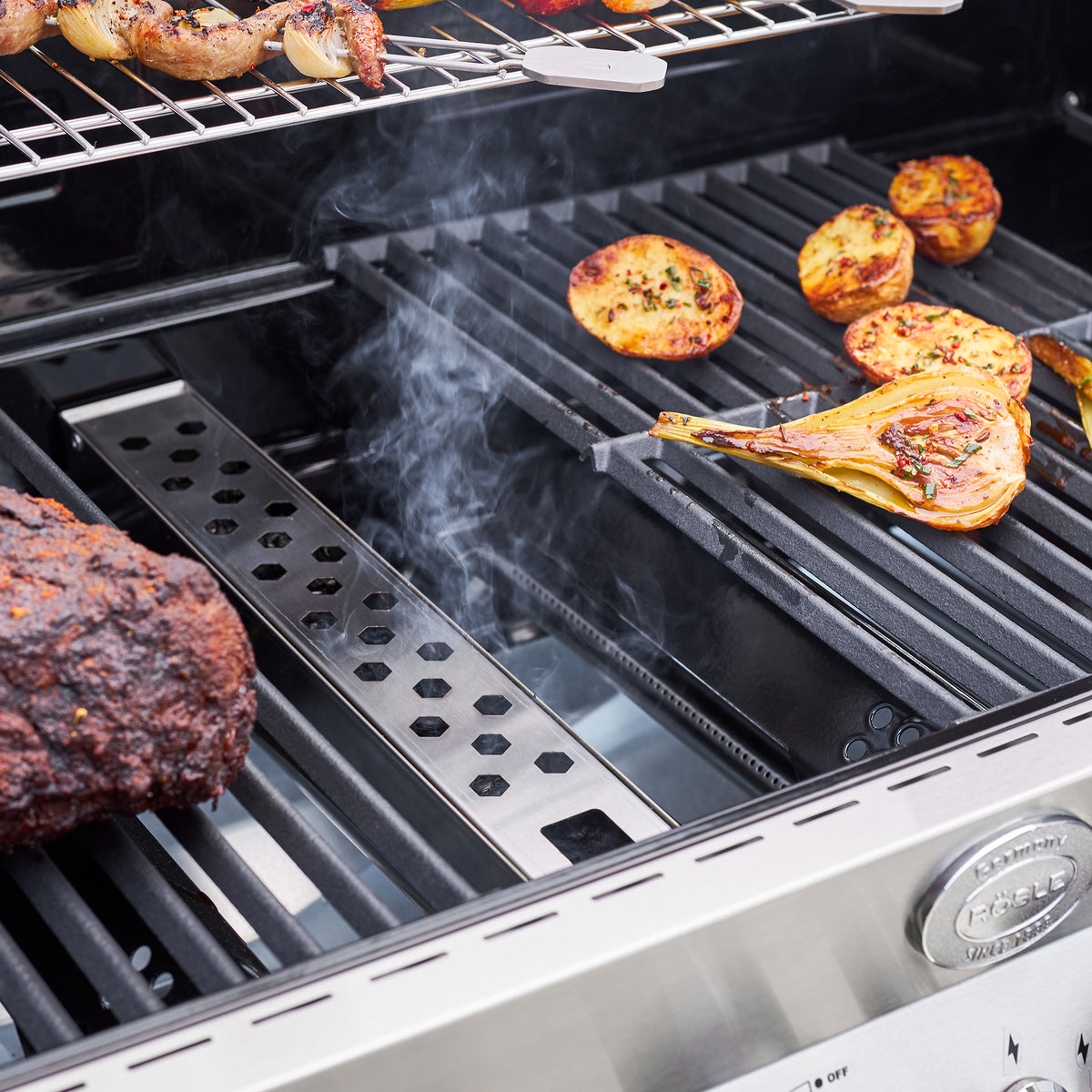 Smoker Box VIDERO, ALL-/EPICFLAME stainless steel