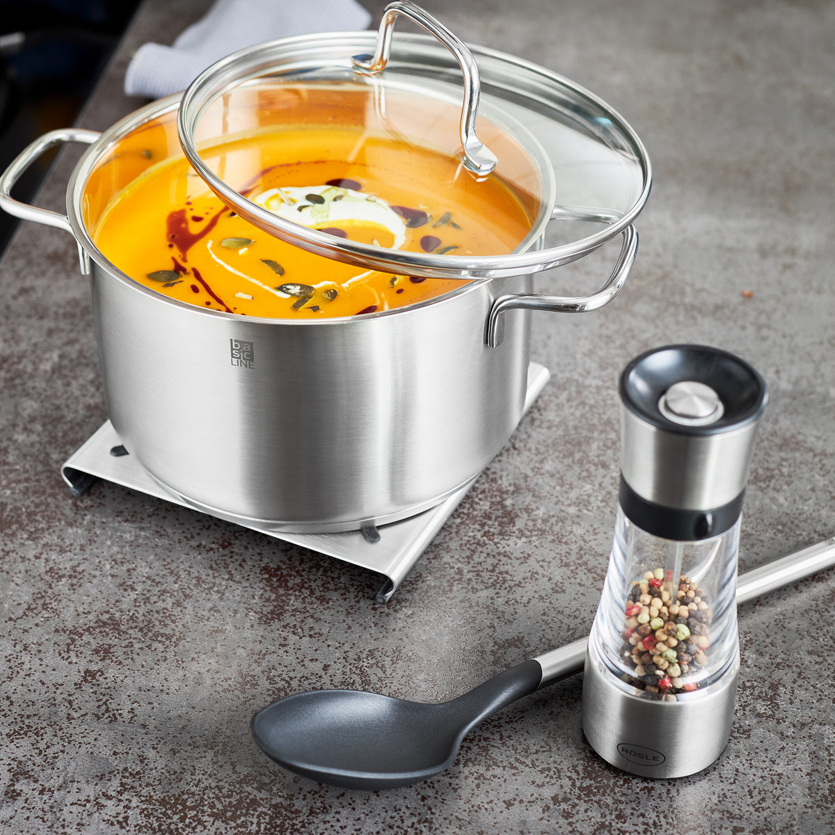 Pot Holder stainless steel 18x18cm | 7.1x7.1 in.